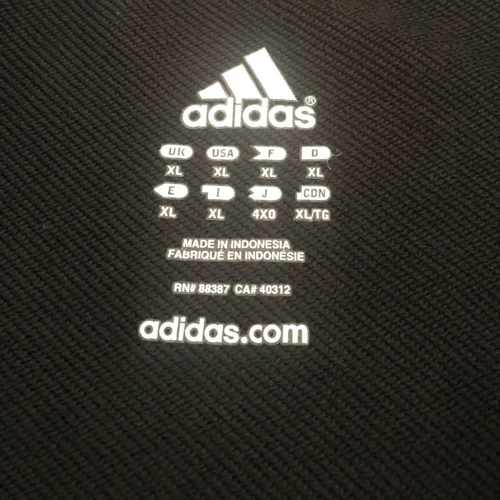 Adidas 1/4 Zip Up Black Athletic Pullover Sz XL - Picture 2 of 7
